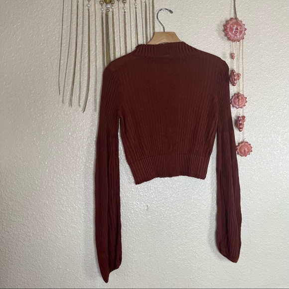 Free people longsleeve cropped top ribbed top - Picture 6 of 6